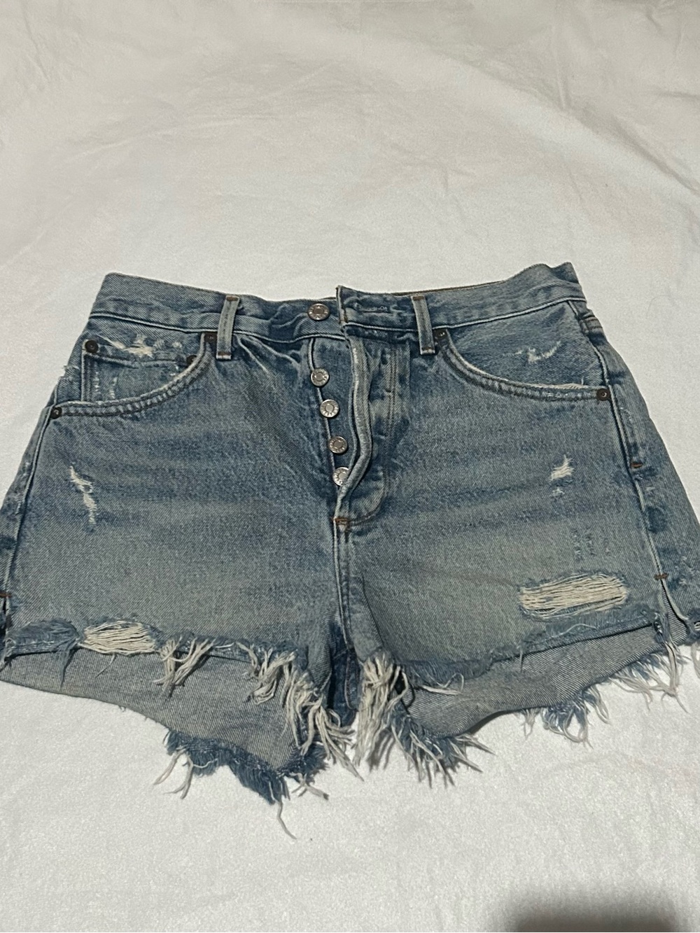 AGOLDE Jaden High Rise Cut-Off Short 26 light wash Surreal